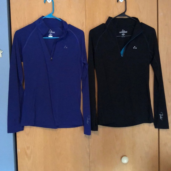 Merino Blend Tops - 2 long sleeve, quarter zip jackets